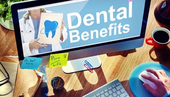 Dental benefits on computer screen