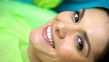 smiling dental patient